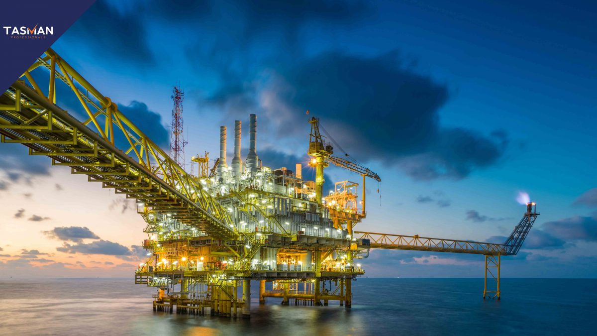 Werken op een booreiland Tasman Professionals